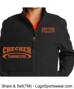 Checker Black Fleece Jacket Design Zoom